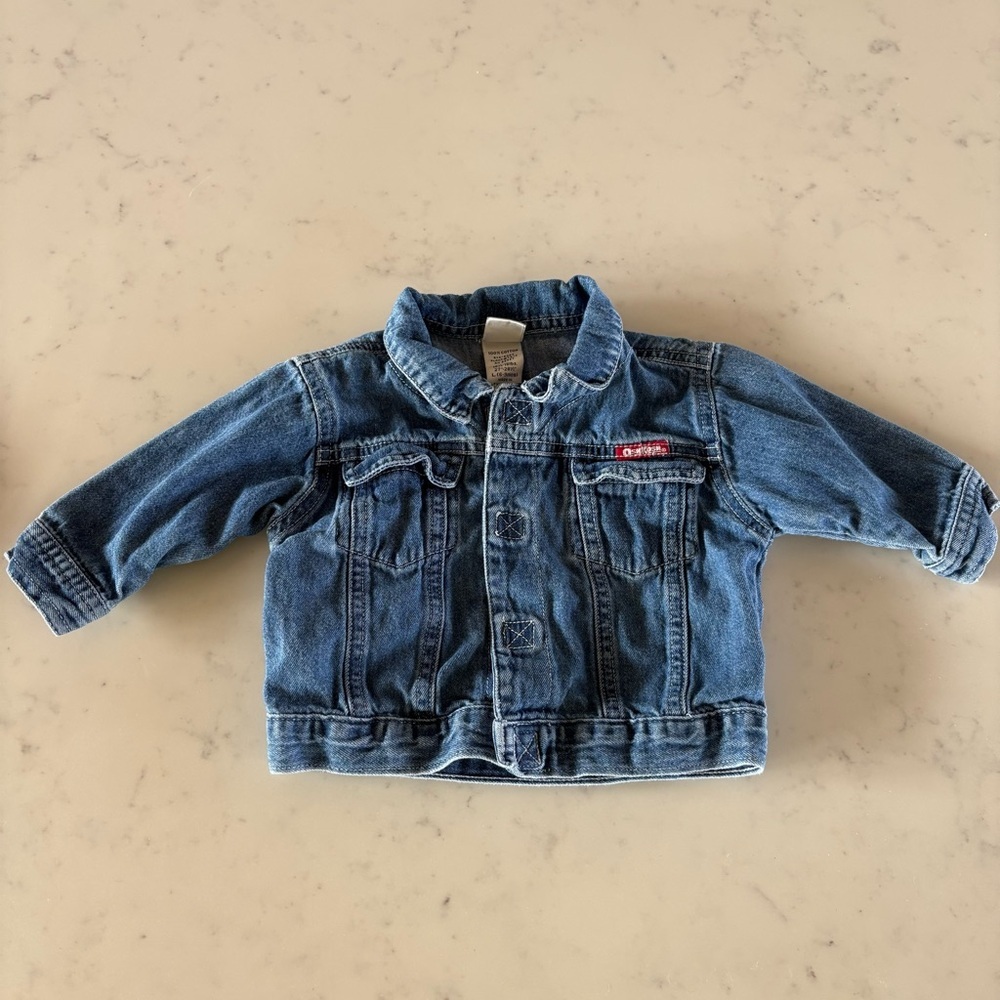 OshKosh‎ Vintage Denim Jacket Classic Repair Shop Size 6-9 months